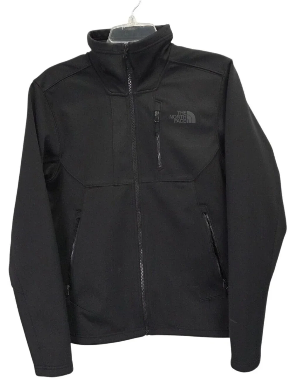The North Face Jacket Mens Black Apex Risor Softshell Fleece Lined Size Small